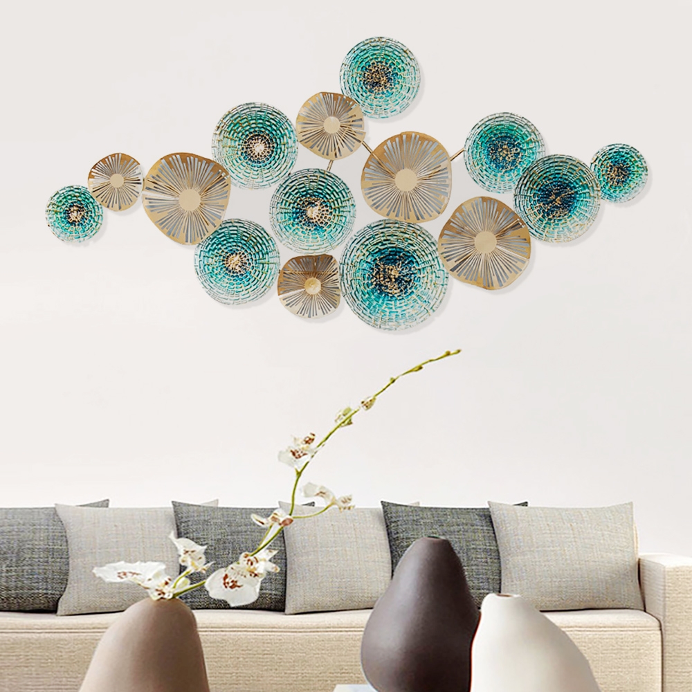 Modern Luxury Hollowed Leaves Metal Wall Decor window image