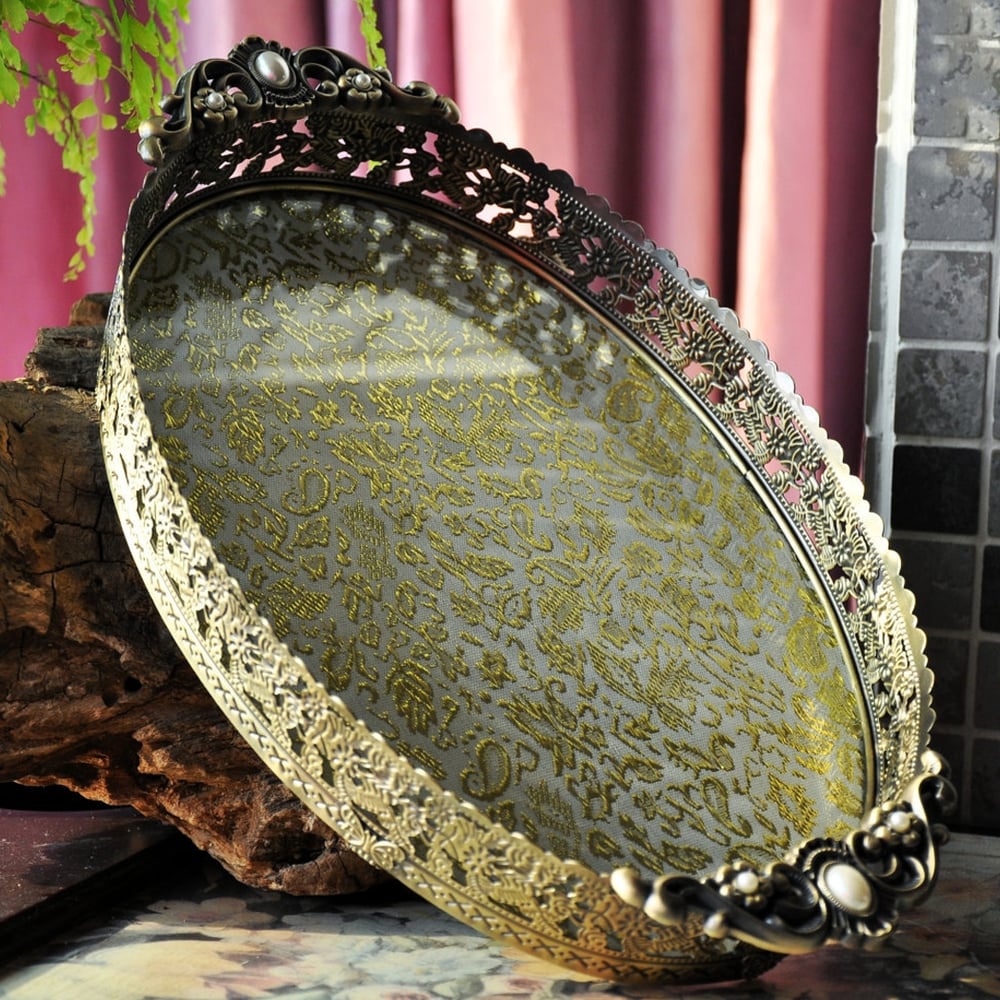 Vintage Round Hallowed-Out Fruit Tray Organizer window image