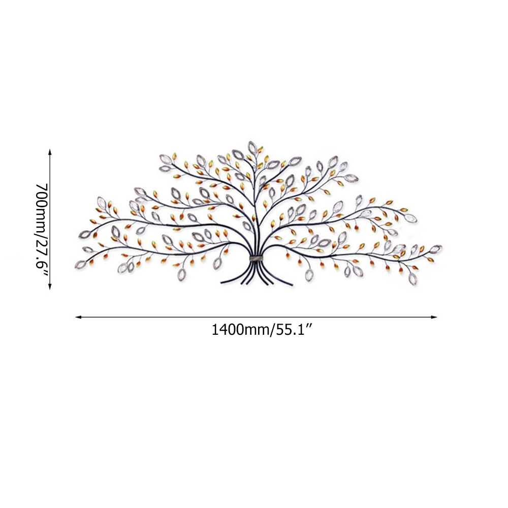 1400mm x 700mm Modern Creative Tree Leaves Wall Decor Home Art window image