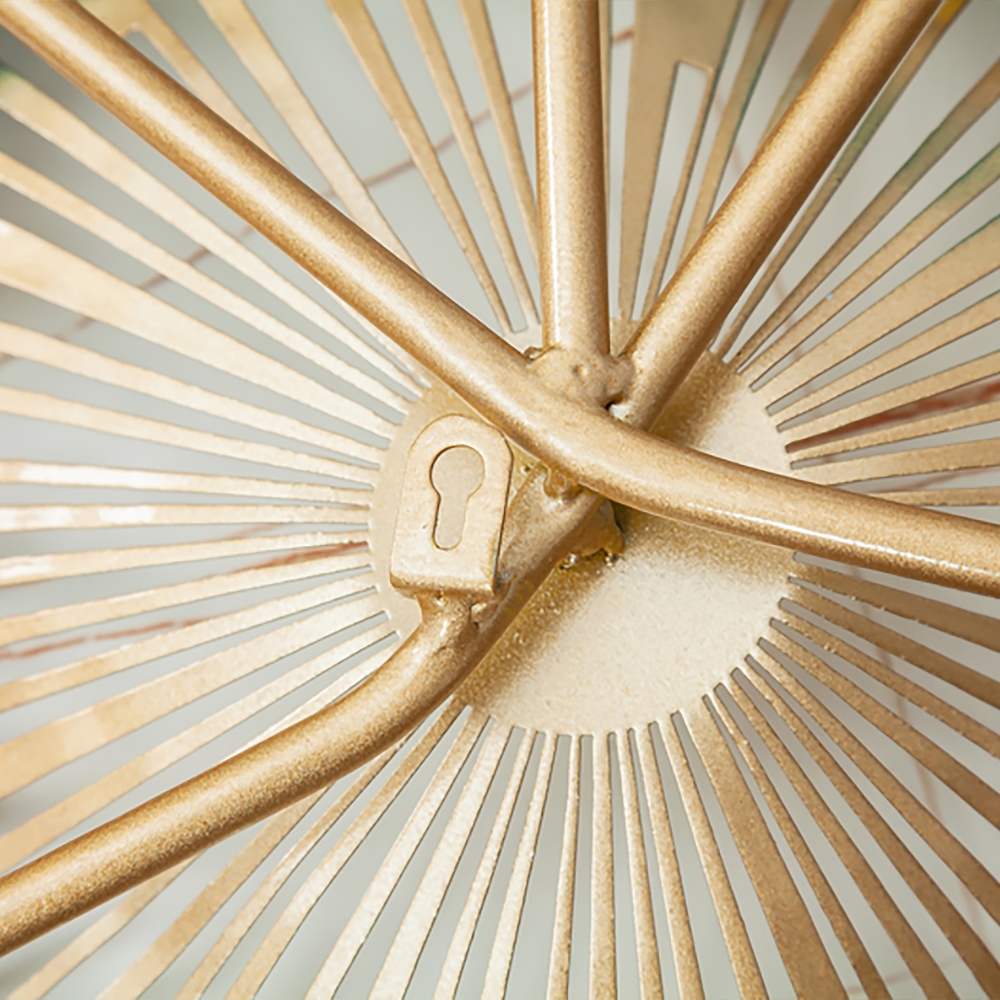 Modern Luxury Hollowed Leaves Metal Wall Decor window image