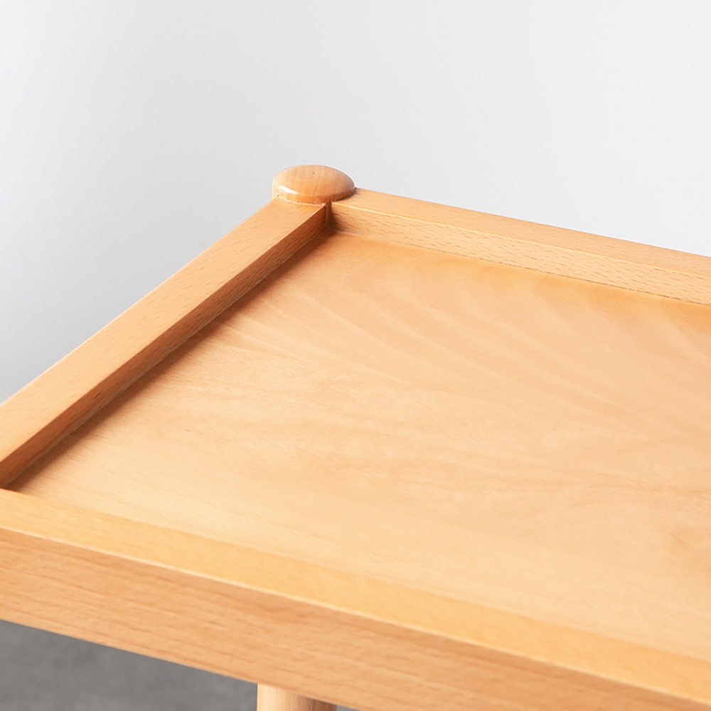 Modern 2-Tiered End Table with Shelf Wooden Side Table window image