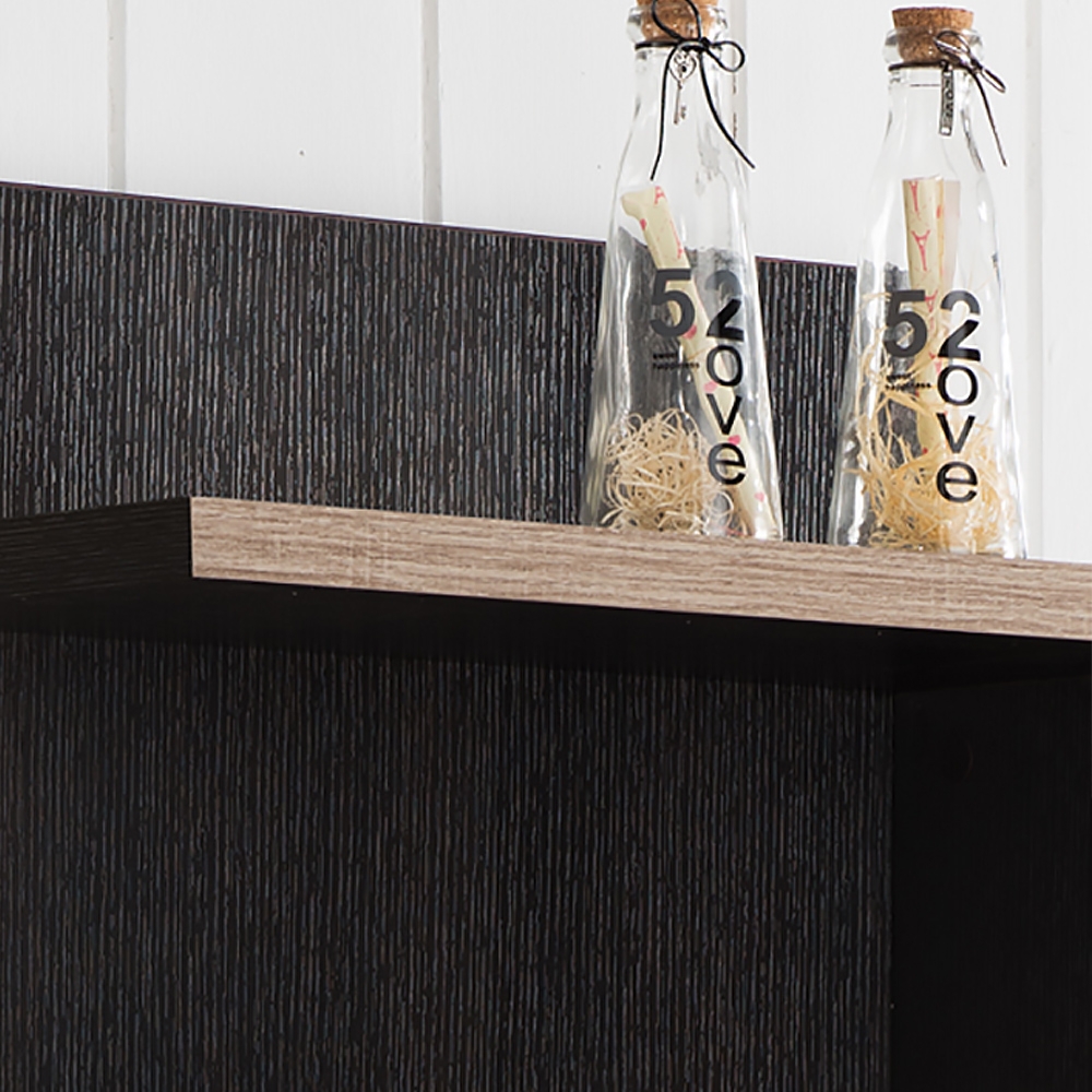 64.9" Maze Standing Etagere Bookshelf in Black window image