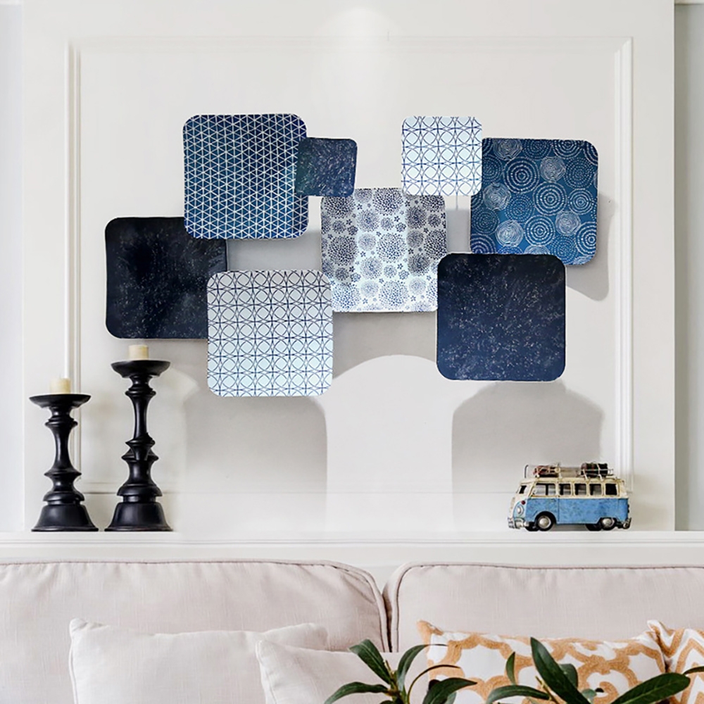 40.2" x 22.8" Creative 3D Square Metal Wall Decor Home Art window image