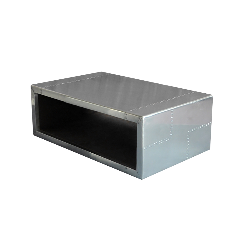 Industrial Coffee Table with Storage in Hollow-Frame Structure window image