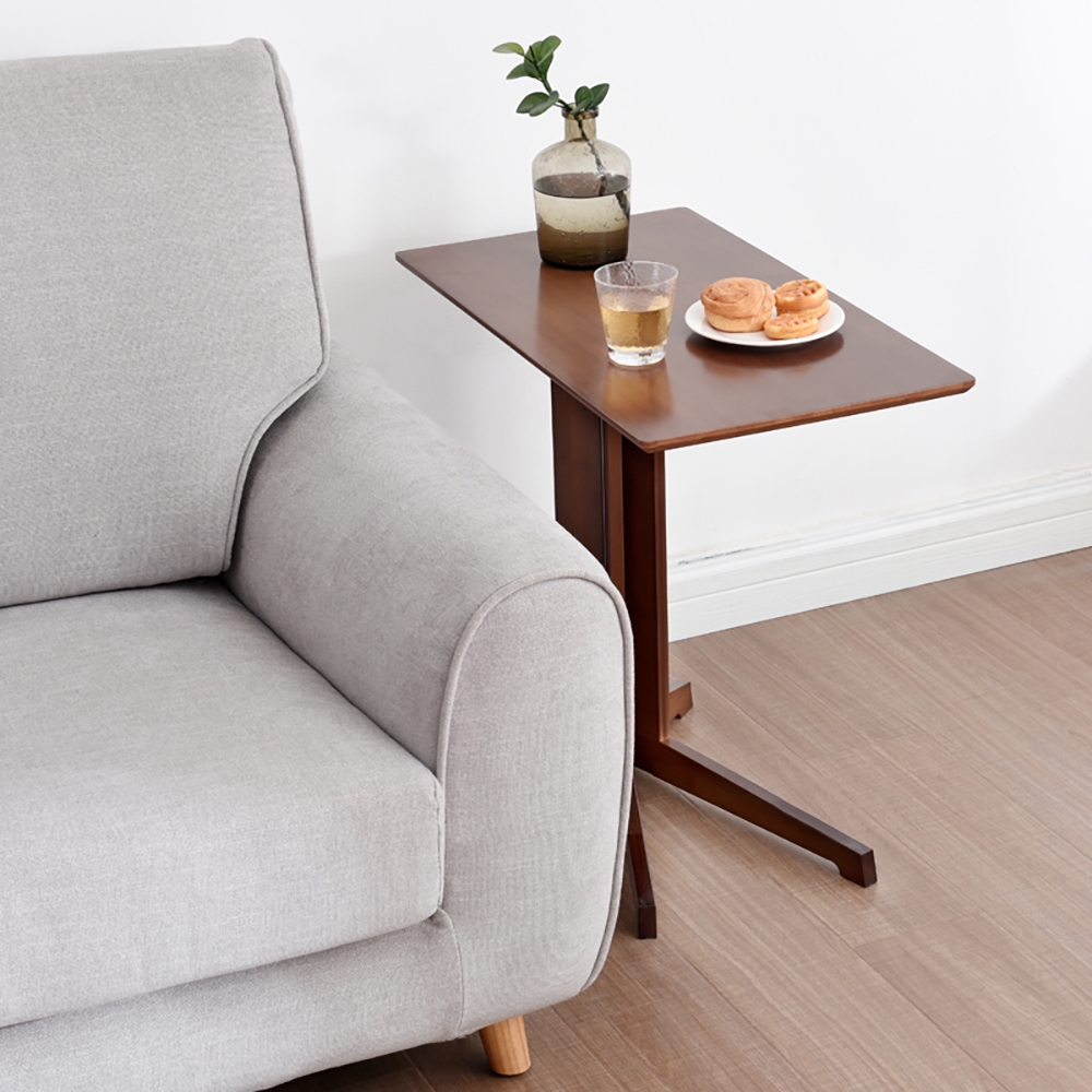 Modern C-Style End Table Wooden Side Table window image