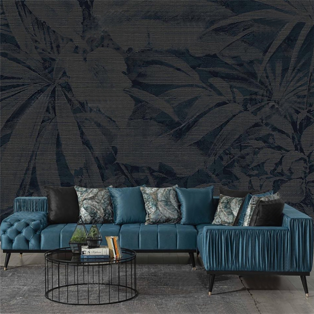 98.4" Modern Blue Velvet Upholstered Sofa 3-Seater Sofa Sectional Sofa window image