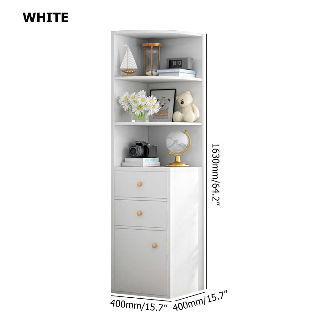 Countryside Cornor Bookshelf with Door in Natural window image