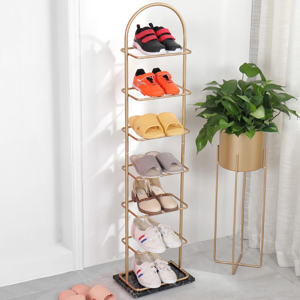 Multifunktionales Luxus-Schuhregal mit 7 Ebenen und Schuhregal Schaufensterbilder