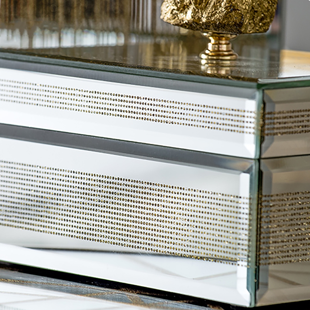 Nordic Flip Glass Jewelry Box Desk Organizer window image