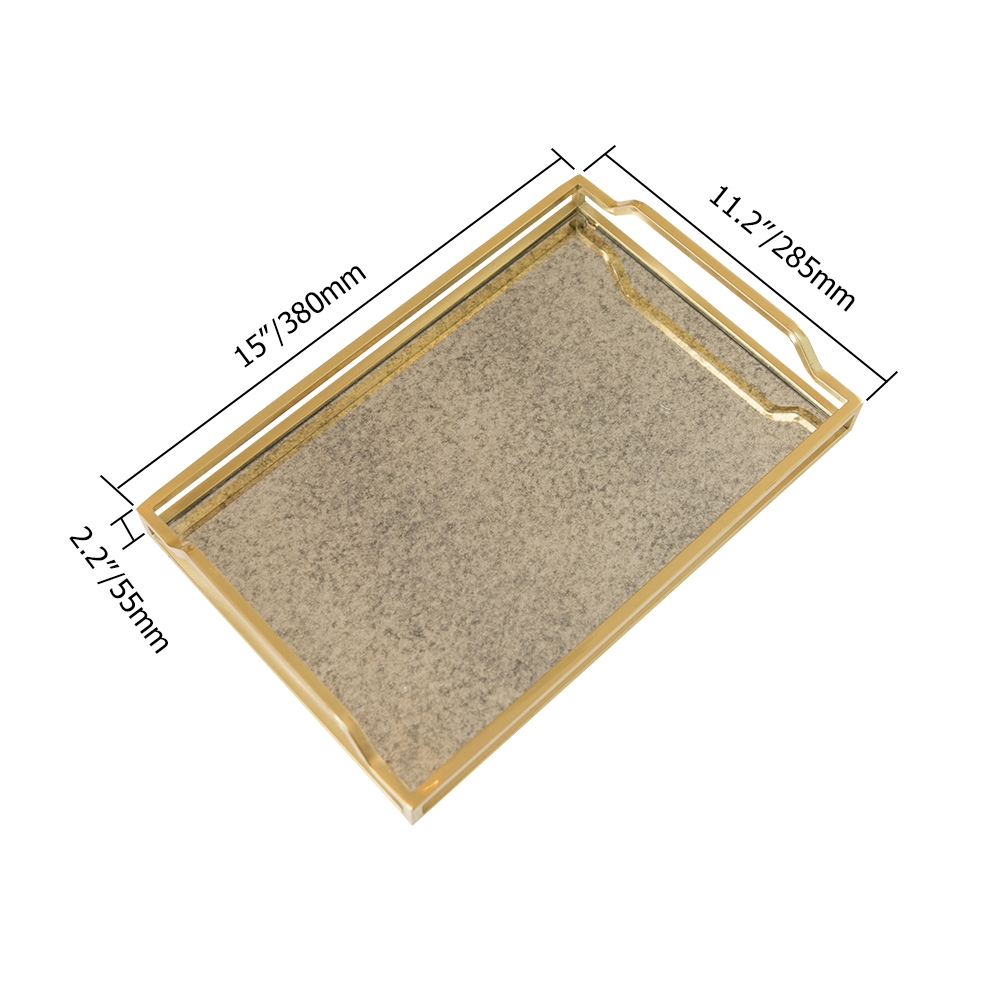 Modern Decor Tray Desk Organiser in Gold window image