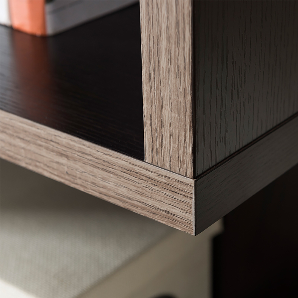 64.9" Maze Standing Etagere Bookshelf in Black window image