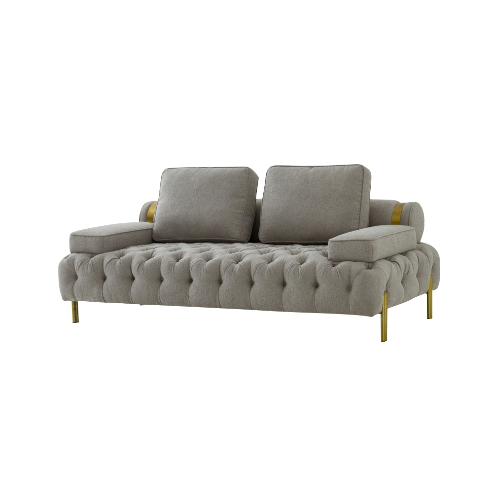 82.7" Mid-century Tufted Velvet Upholstered Sofa 3-Seater Sofa Luxury Sofa window image