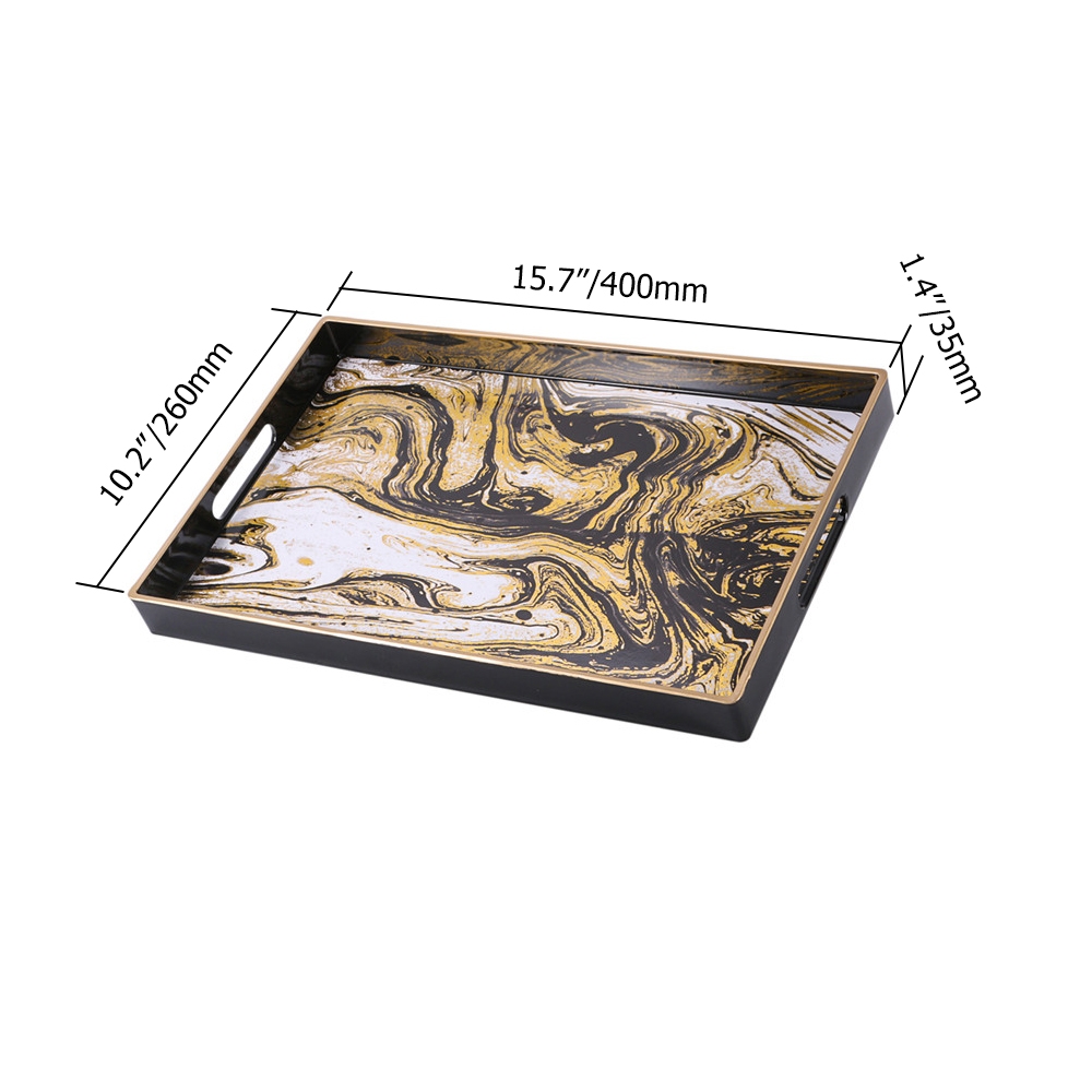 Modern Tray Desk Organizer in Metal in Blue/Black window image