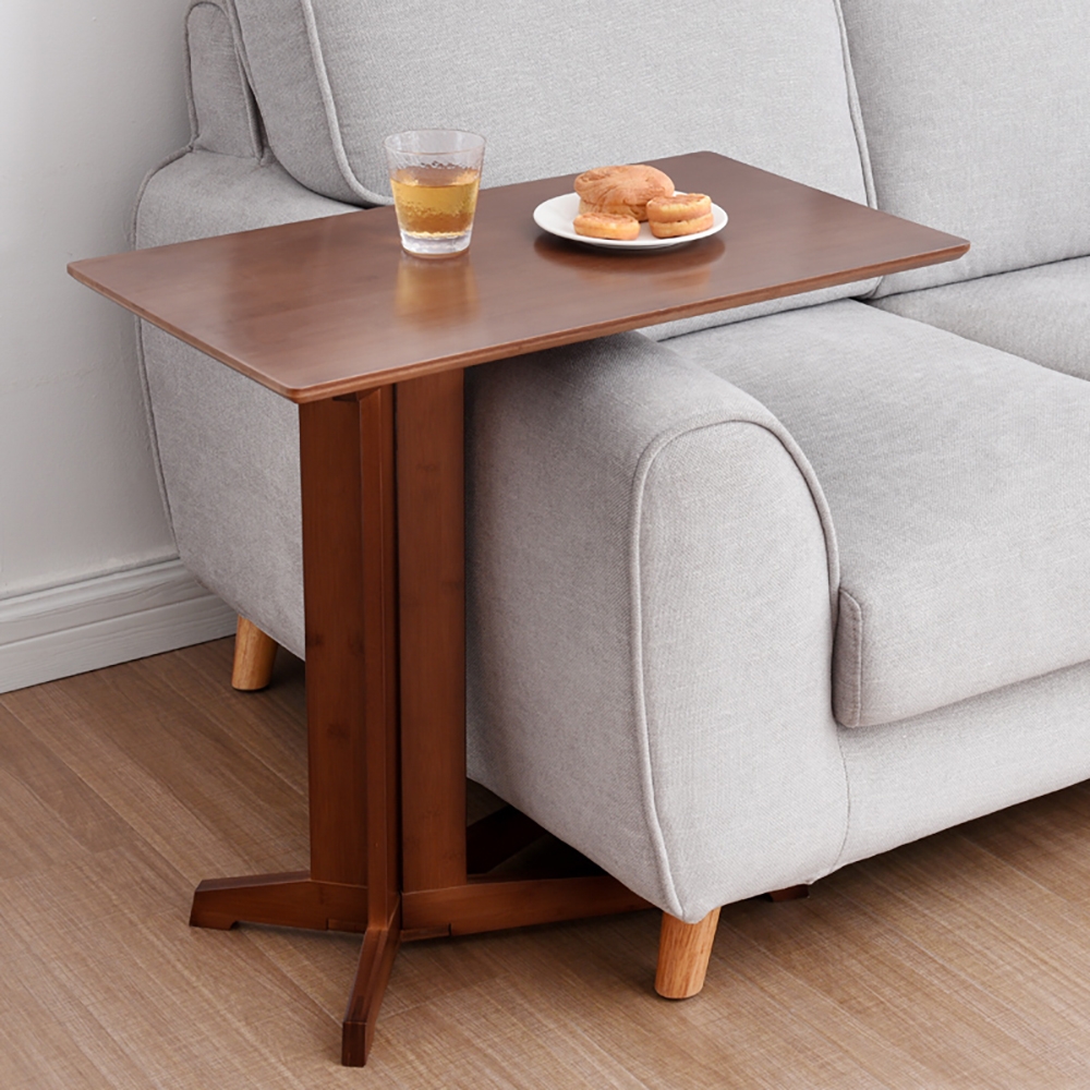 Modern C-Style End Table Wooden Side Table window image