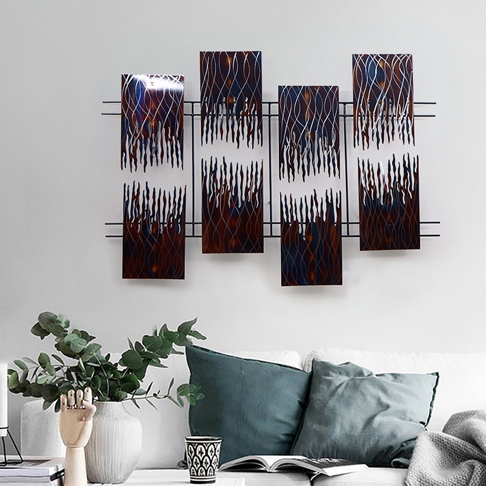 990mm x 705mm Modern Style 3D Hollow-out Metal Wall Decor Home Sofa Background window image