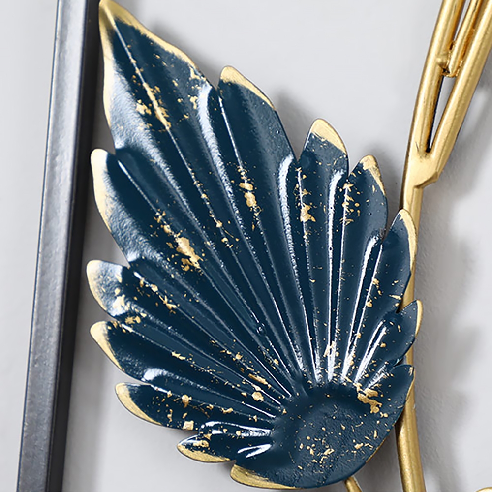 2 Pieces Farmhouse Home Metal Flower Leaf Wall Decor Set window image