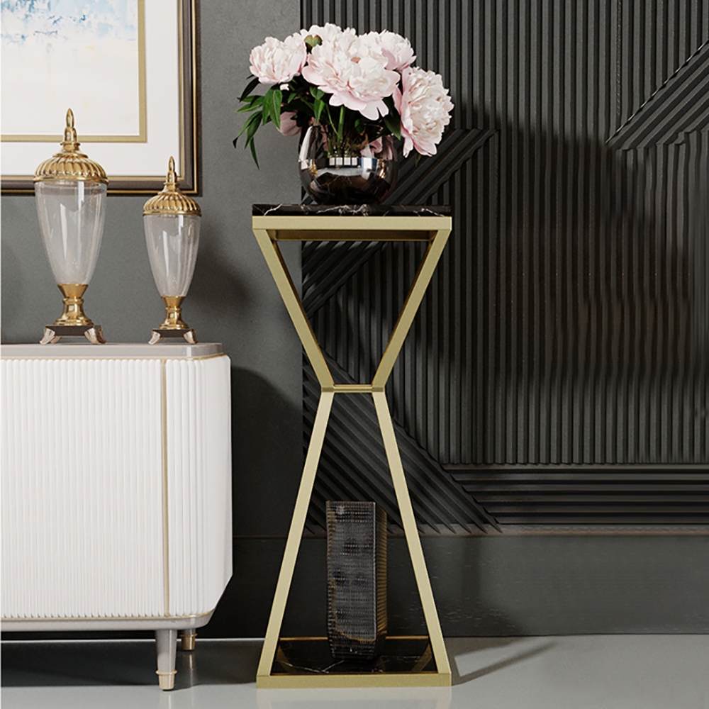 Modern Simplified Plant Stand Flower Rack in Black window image