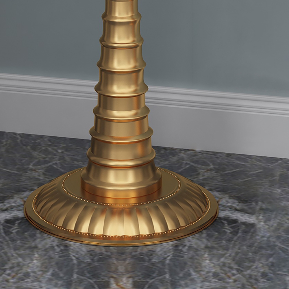 Large Chic Decor Round Gold Plant Stand Flower Pot window image