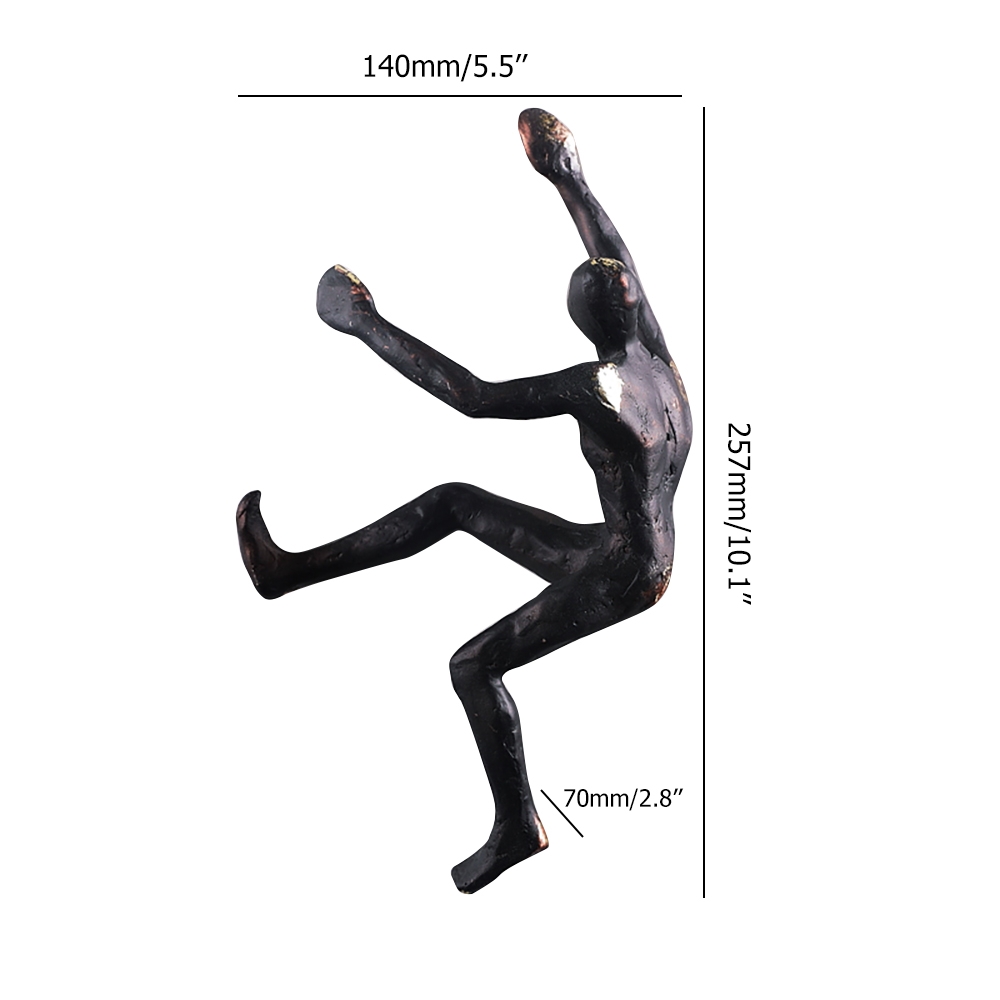 4 Pieces Nordic Retro Industrial Style Climber Metal Wall Decor window image