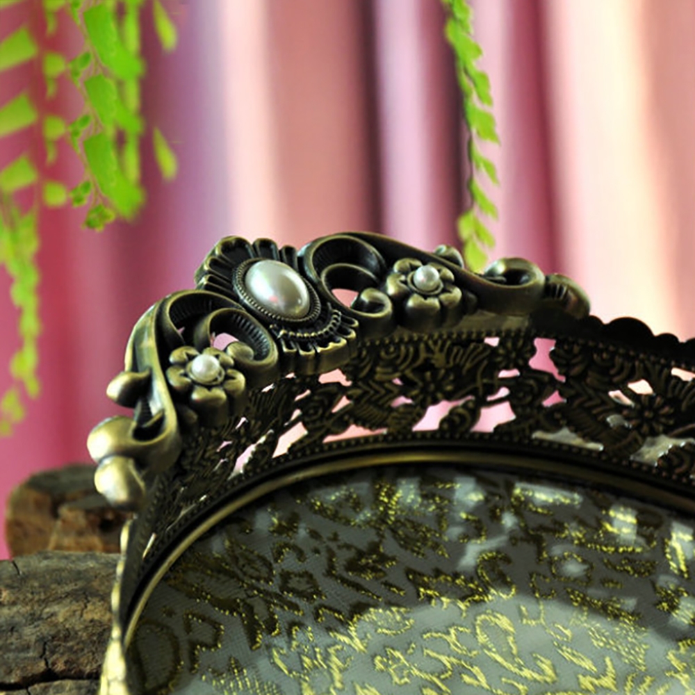 Vintage Round Hallowed-Out Fruit Tray Organizer window image