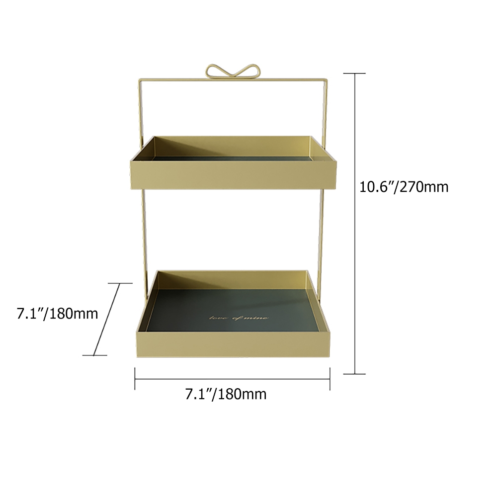 Modern Metal Desk Organizor Cosmetic Storage with Handle window image