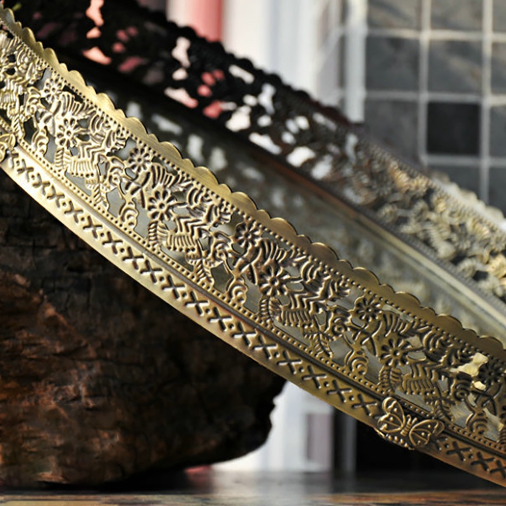 Vintage Round Hallowed-Out Fruit Tray Organizer window image