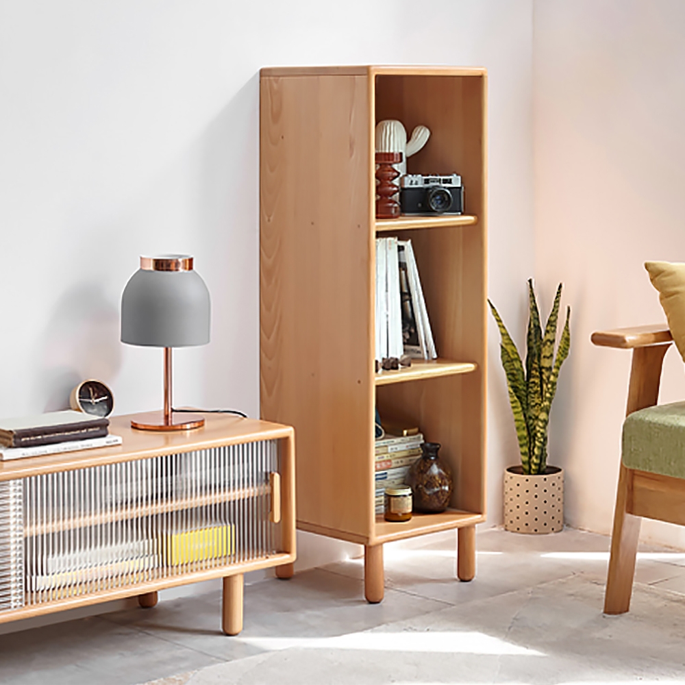 Rustieke moderne Etagere Boekenplank in Natural 43,9" Vensterafbeelding