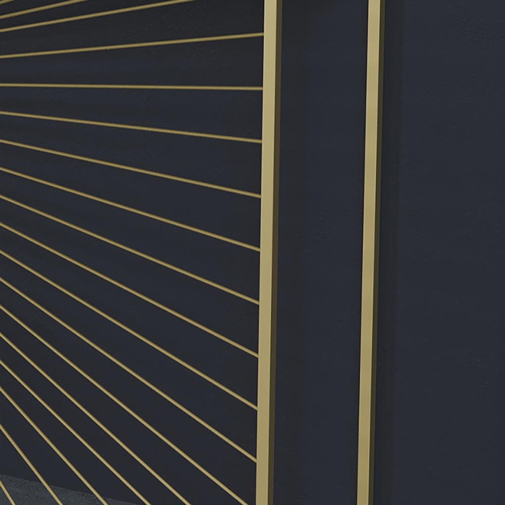 Modern White Narrow Console Table with Sintered Stone Top & Metal Frame window image