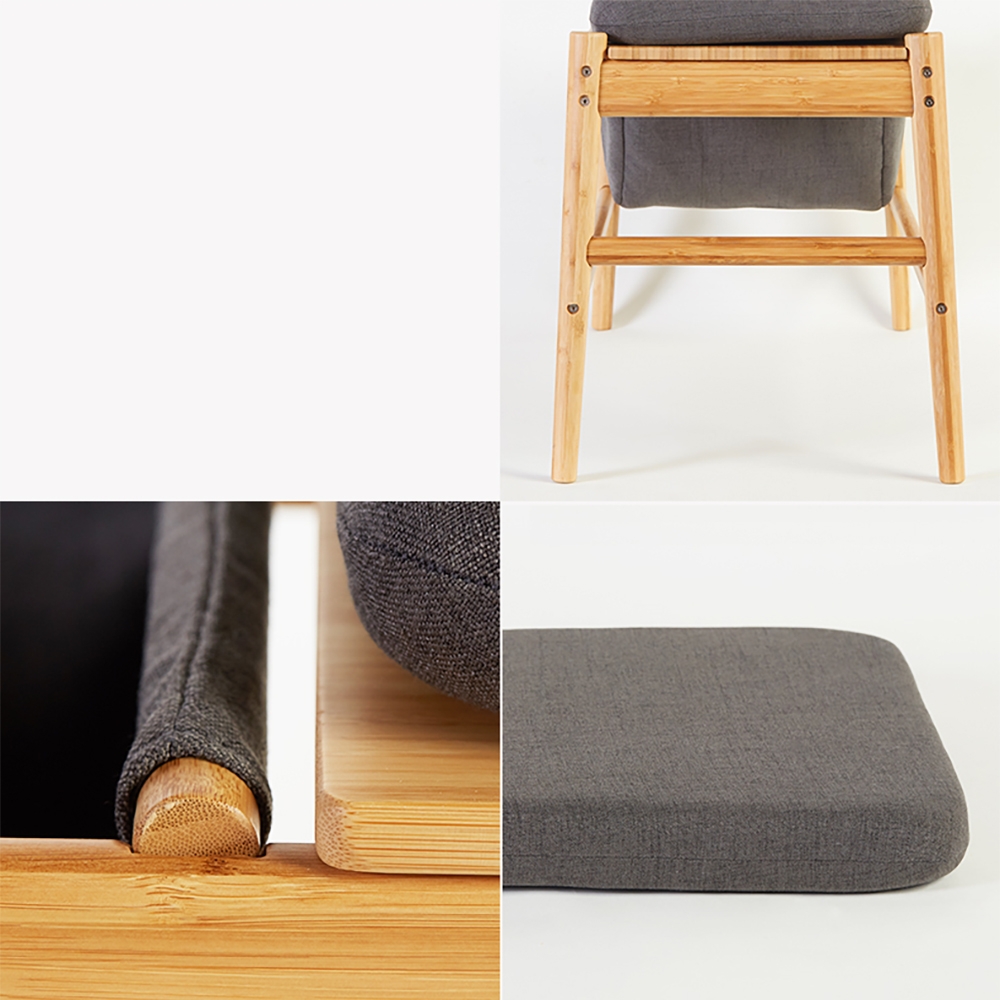 Table d'extrémité nordique avec rangement et coussin repose-pieds image de fenêtre