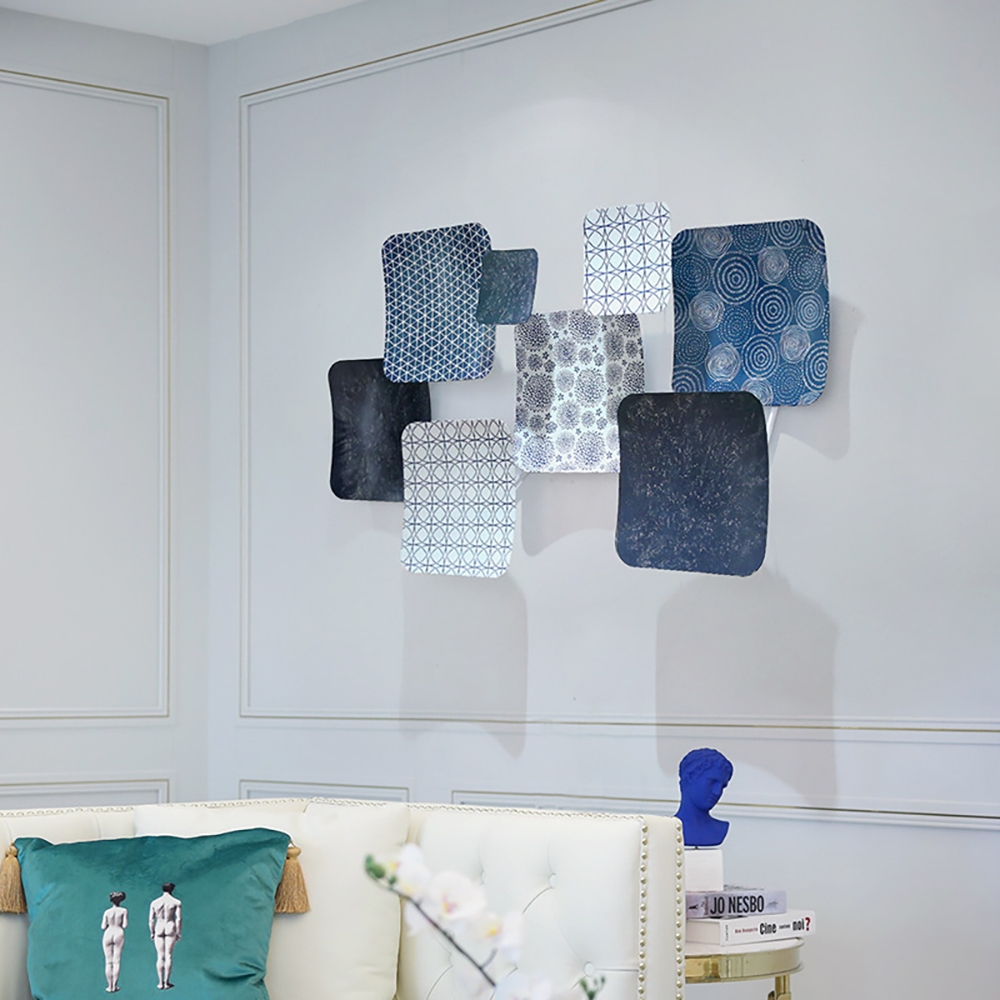 40.2" x 22.8" Creative 3D Square Metal Wall Decor Home Art window image