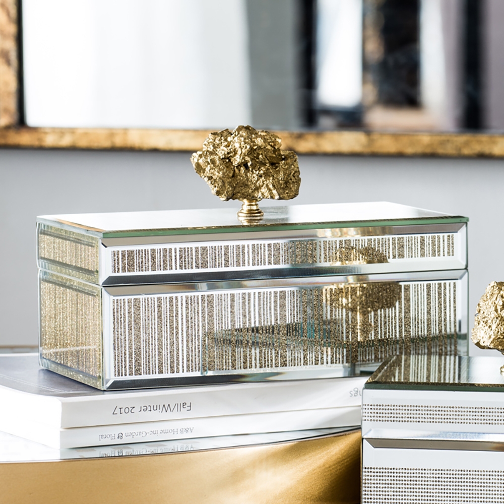 Nordic Flip Glass Jewelry Box Desk Organizer window image