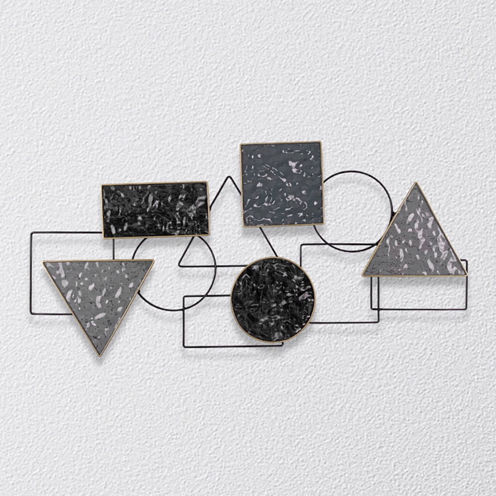 Modern Simple Geometric Patterns Metal Wall Decor Home Art window image