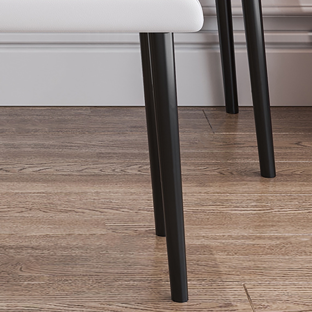 Nordic Black Makeup Vanity Set with 2 Drawers Stool & Mirror Included window image