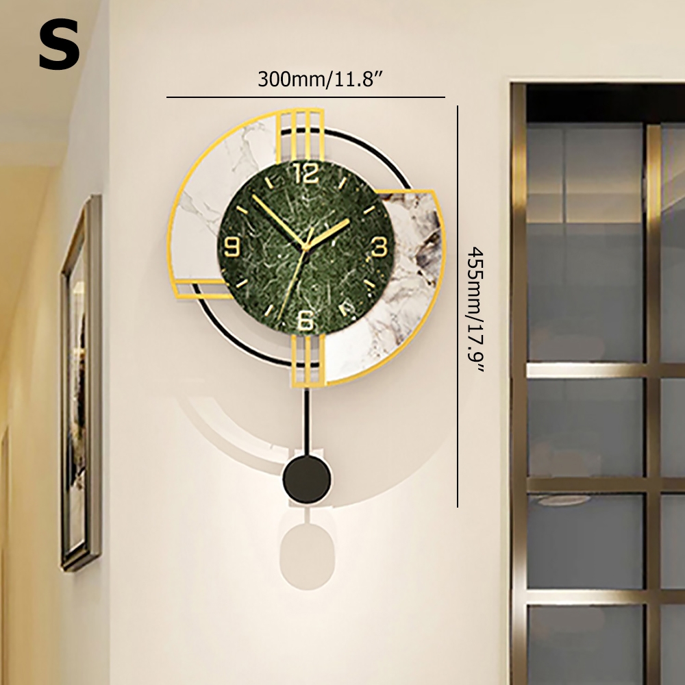 Nordic New Style Earth-Shape 3D Acrylic Wall Clock with Swingable Pendulum window image