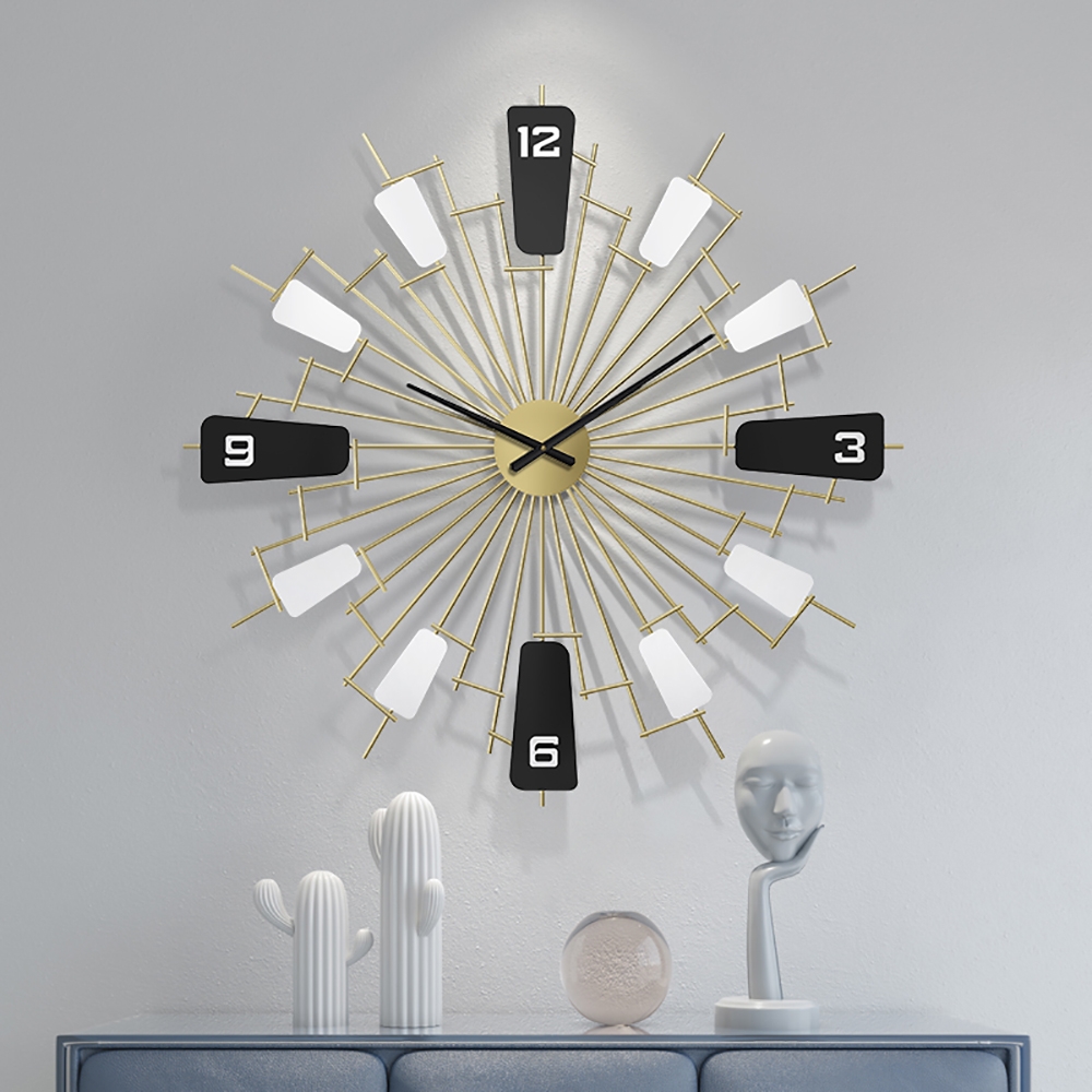 Nordic Minimalist Windmill Design Creative Metal Oversized Wall Clock window image