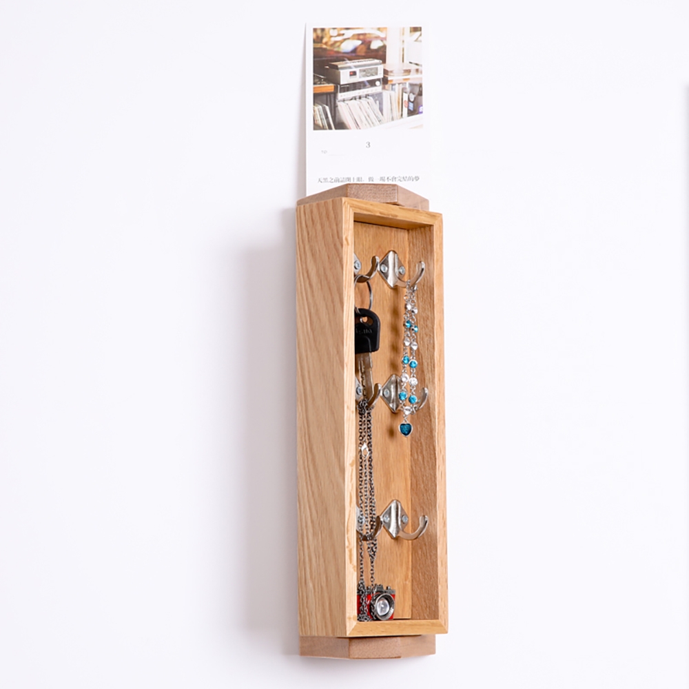 Modern Wall Mounted Jewelry Rack Rotatable with Mirror window image