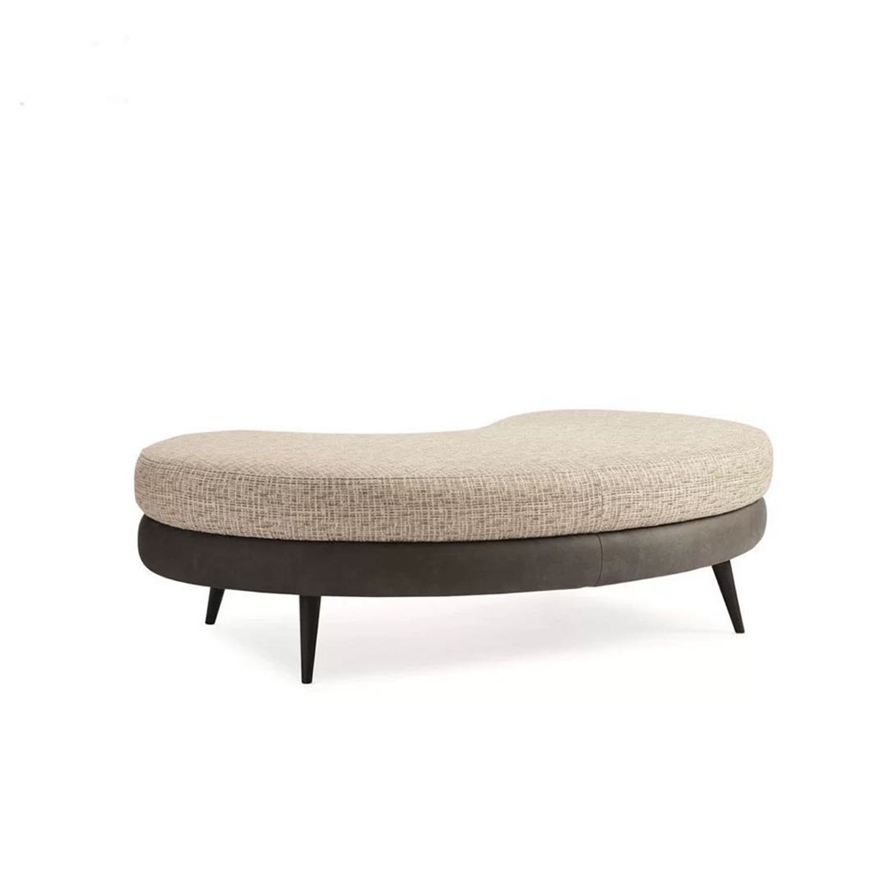 Modern Bench Cotton&Linen Upholstered Bench with Solid Wood Legs window image