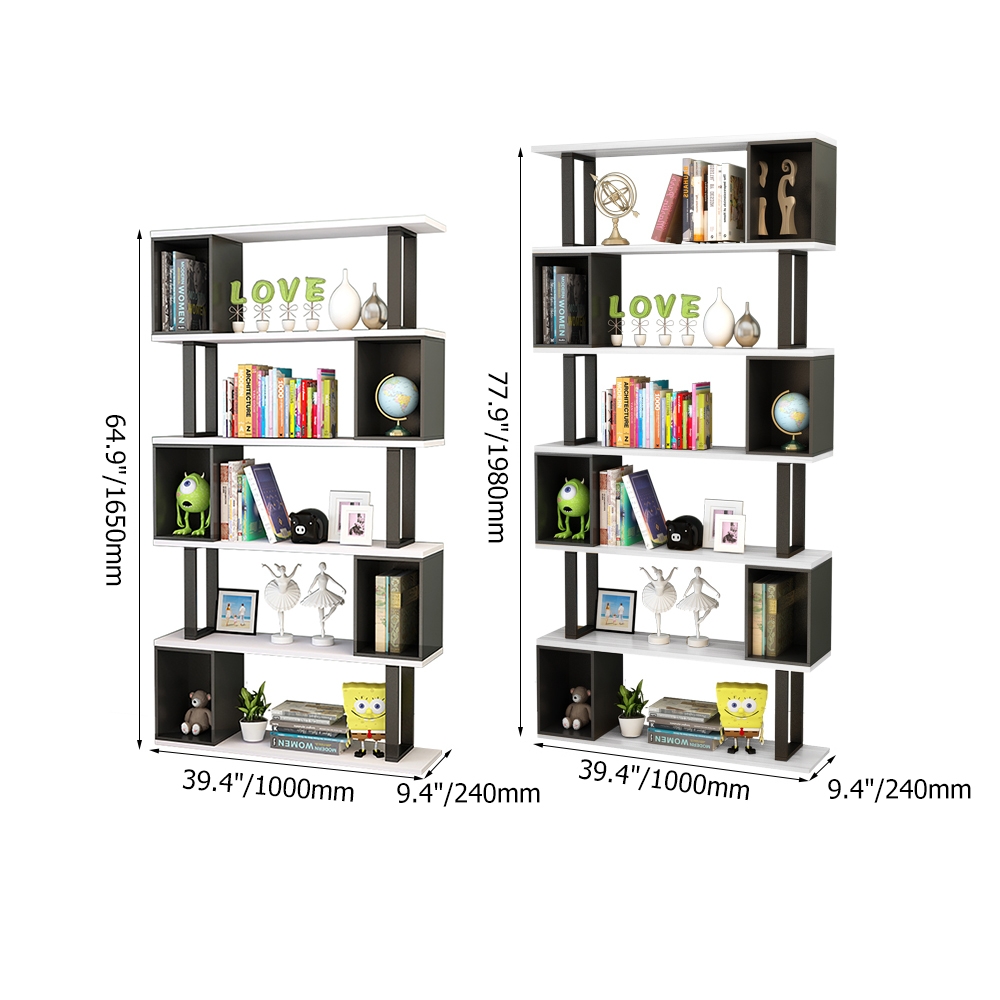 Hedendaagse geometrische boekenplank displayrekken in staal Vensterafbeelding