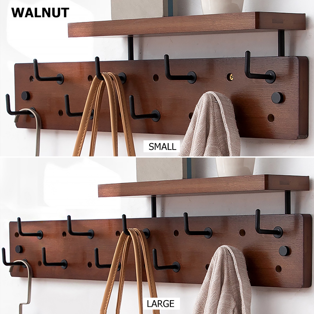 Modern Wall Mounted Coat Stand with Shlef and Hook window image