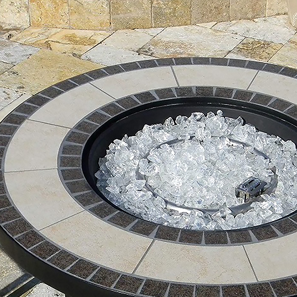 29.9 „propaan vuurplaats ronde tafel mozaïek tafelblad decoratie Vensterafbeelding