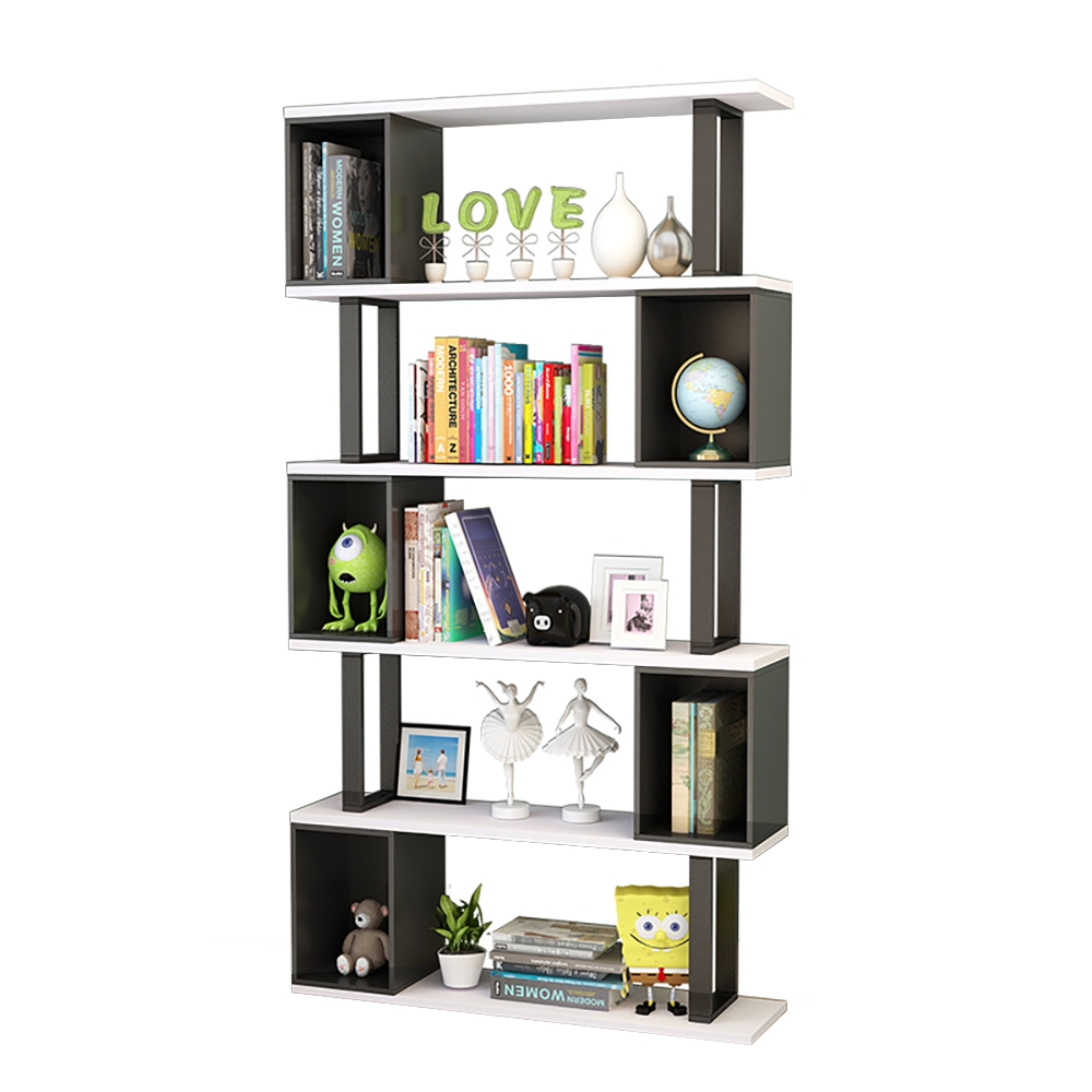 Hedendaagse geometrische boekenplank displayrekken in staal Vensterafbeelding