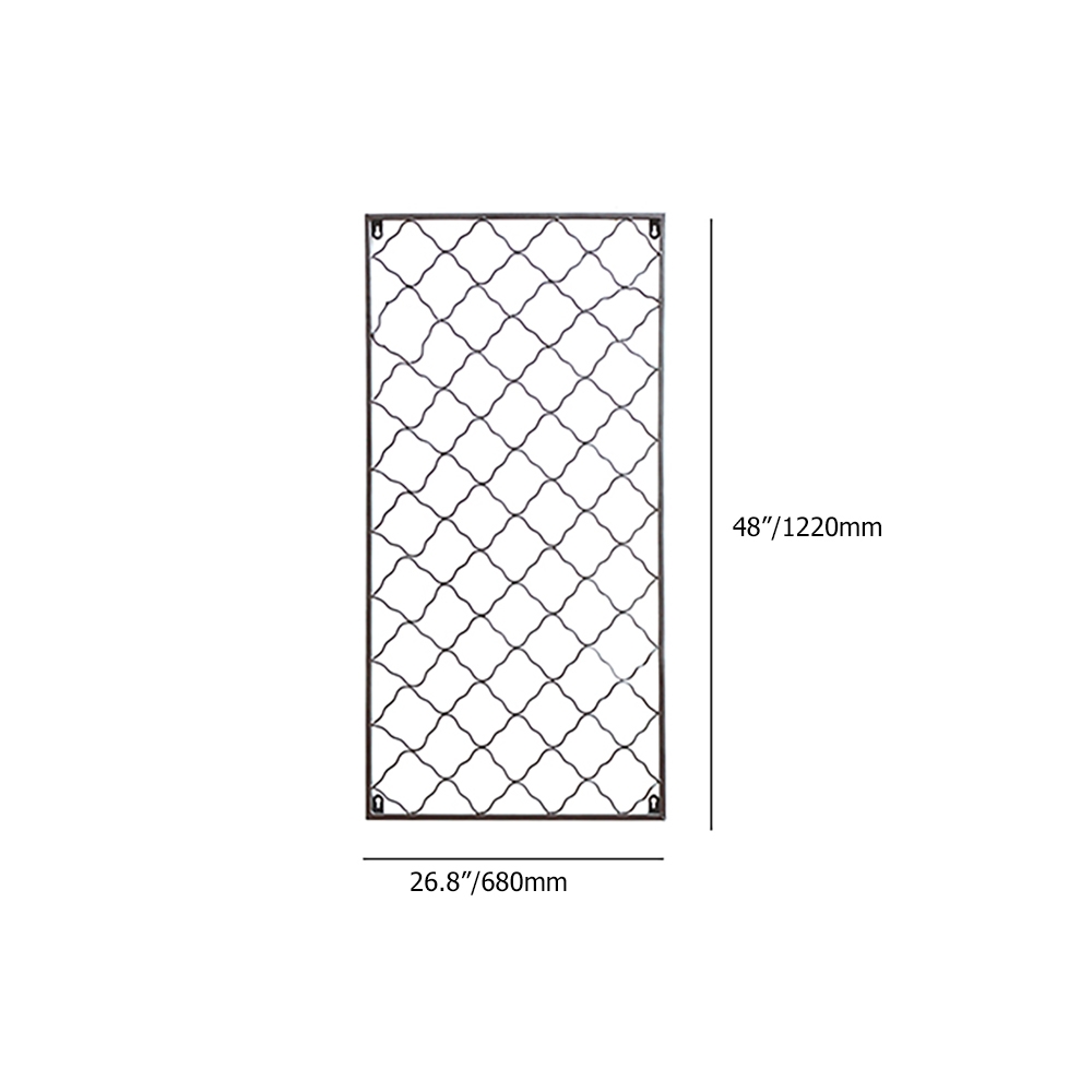 Black Grid Coat Rack Entryway Wall Mounted Rack window image