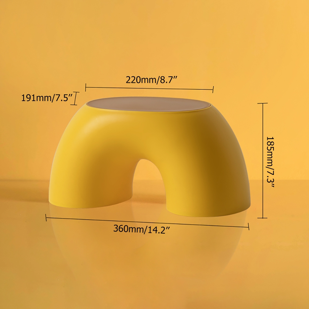 Yellow Kids Chair Arch Bridge Shape Design PP Plastic Chair window image
