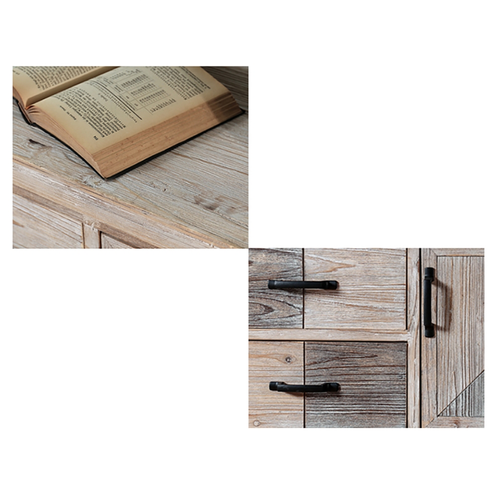 Farmhouse Wood Console Table with Drawers in Cedar & MDF Natural window image