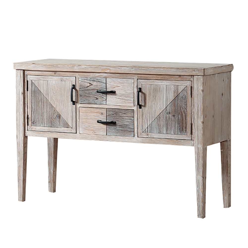 Farmhouse Wood Console Table with Drawers in Cedar & MDF Natural window image
