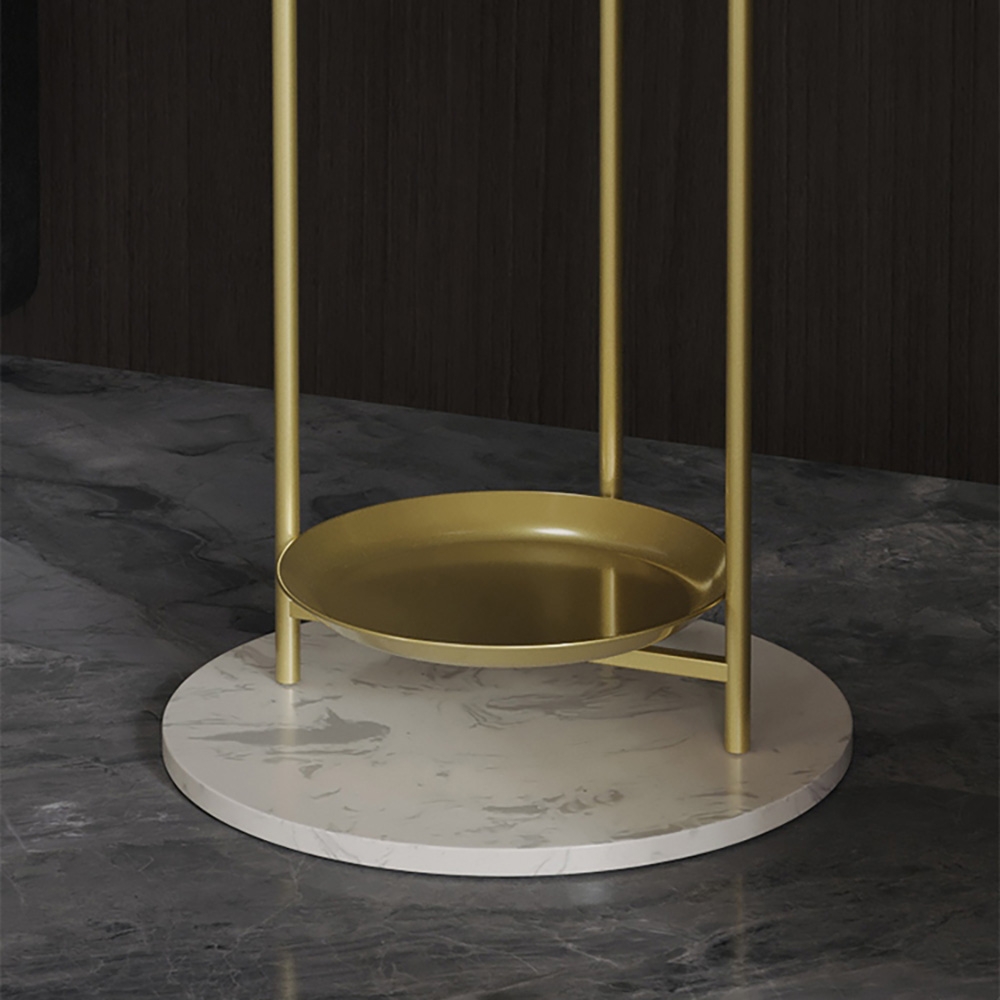 49.2" 3-Tier Round Metal Plant Stand Gold Flower Stand window image