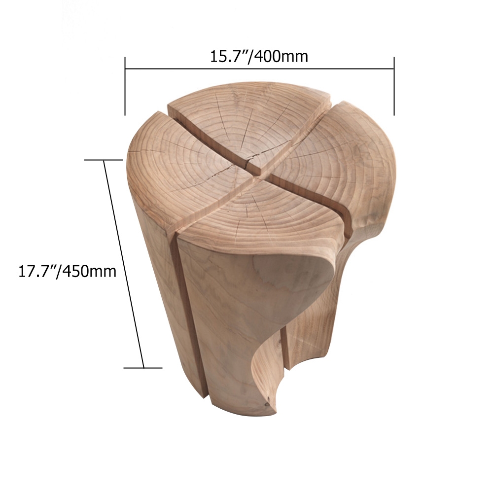 Farmhouse End Table in Pine Wood Rustic Wooden Side Table window image