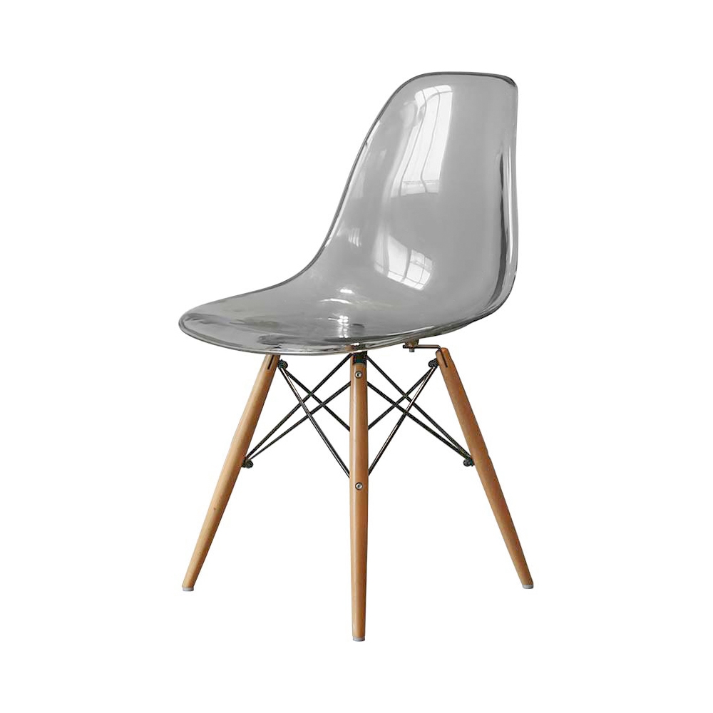 Nordic Dining Chair ABS Dining Chair Solid Wood Legs Chair window image