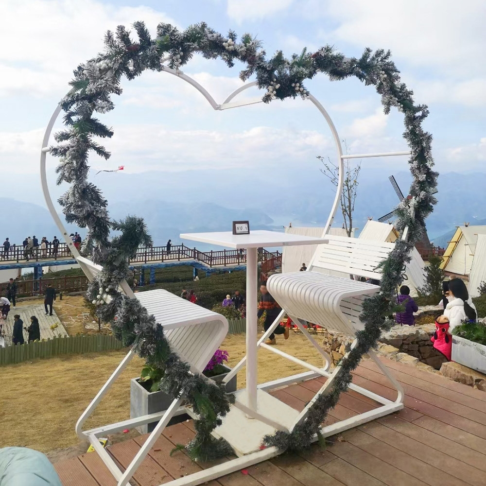 All-in-One Outdoor Patio Bistro Set 2-Seater with Movable Bar Table window image