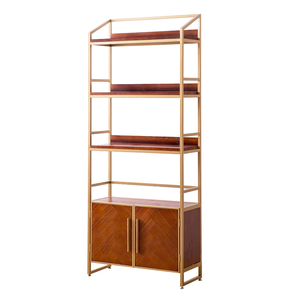 Vintage Freestanding Standard Bookshelf with Doors window image